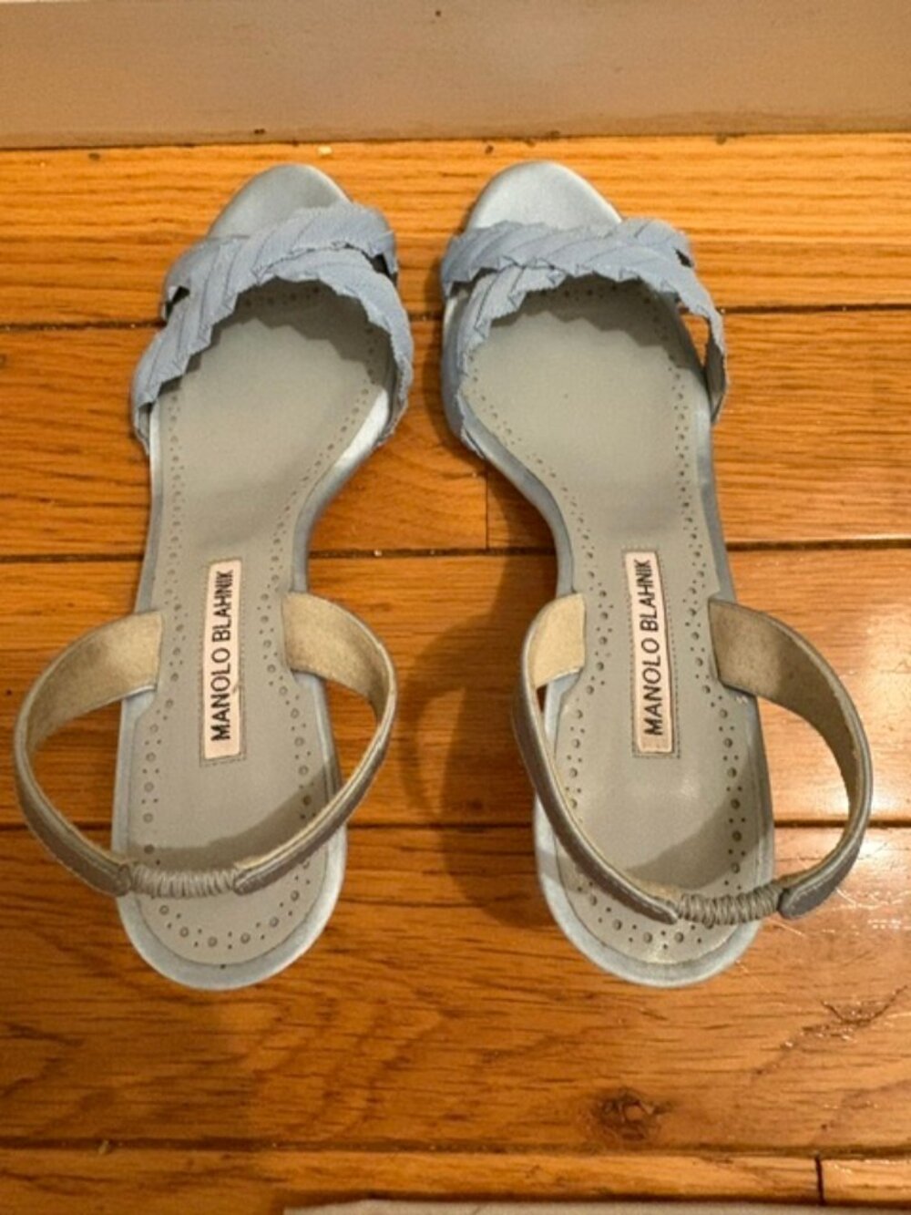 Manolo Blahnik Ligra Slingback Heeled Sandals, Sz 9, NIB - Picture 7 of 11